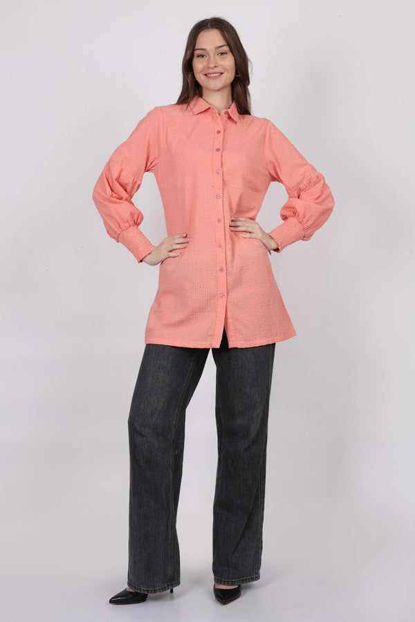 Tunic embroidered Schiffli shirt